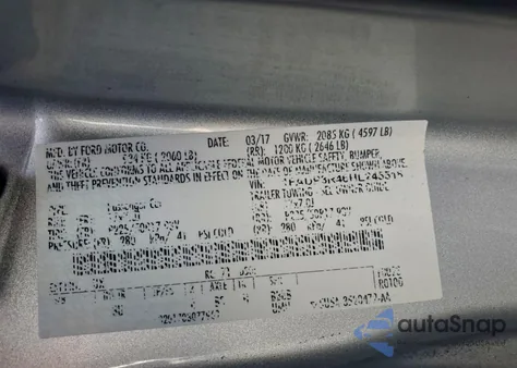 2017 Ford Focus Bev z USA, uszkodzony, nr VIN 1FADP3R46HL245518